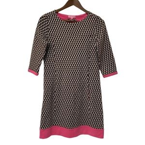 Lilly Pulitzer Dress 3/4 sleeve Houndstooth Size XS
